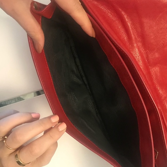 Red leather Proenza Schouler PS1 clutch - Picture 3 of 6